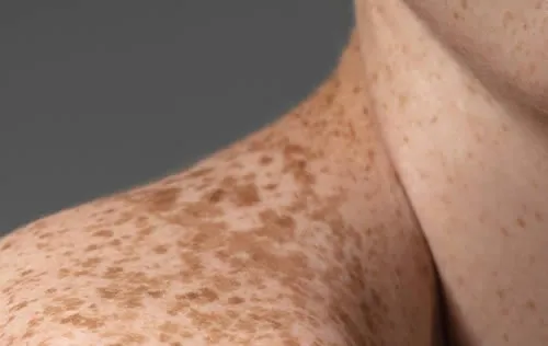 shoulder with freckles<br />
